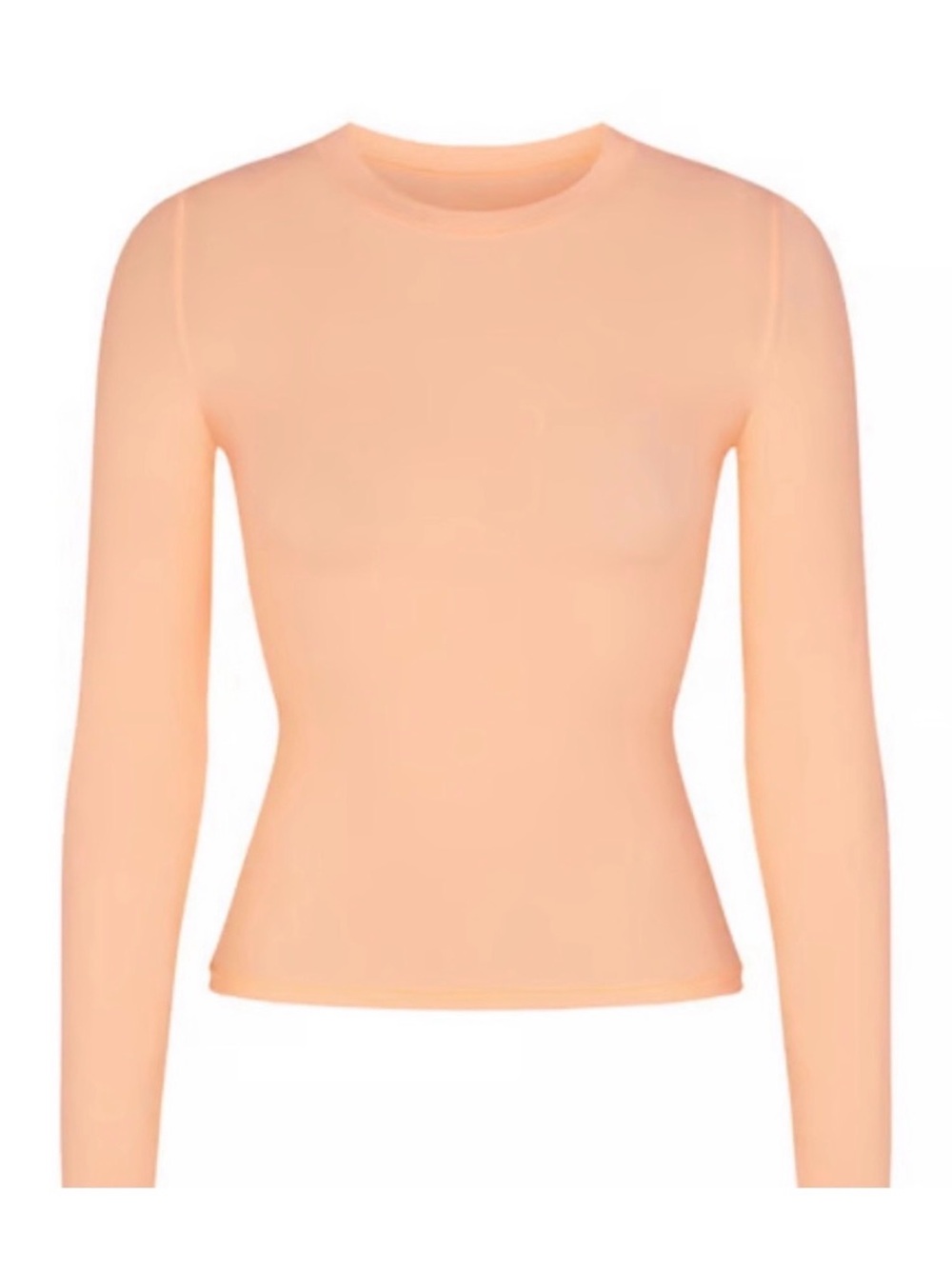 🍑SKIMS Fits Everybody Long Sleeve T-Shirt | Faded Nectar | XS | NWT 🏷️